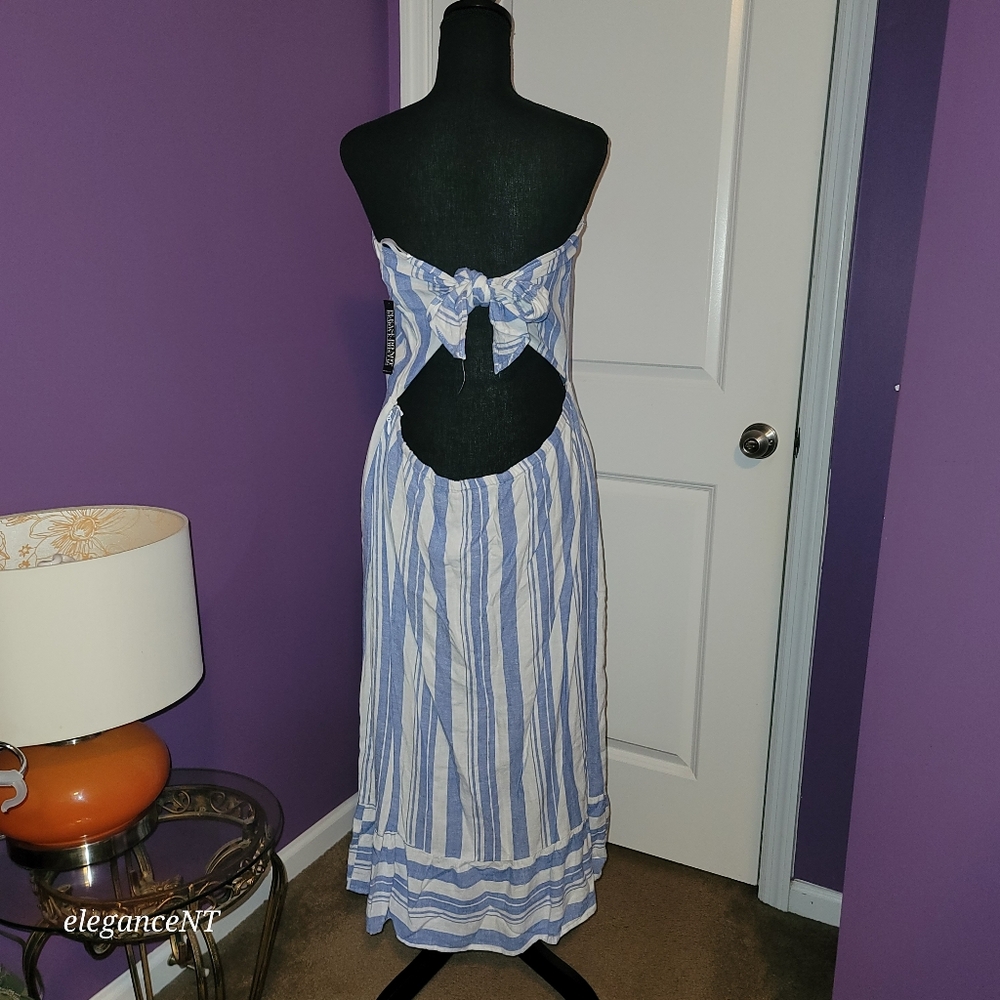 NY & Co. SoHo Street Blue and White Striped Women's Dress Sz: XL NWT - Picture 7 of 11